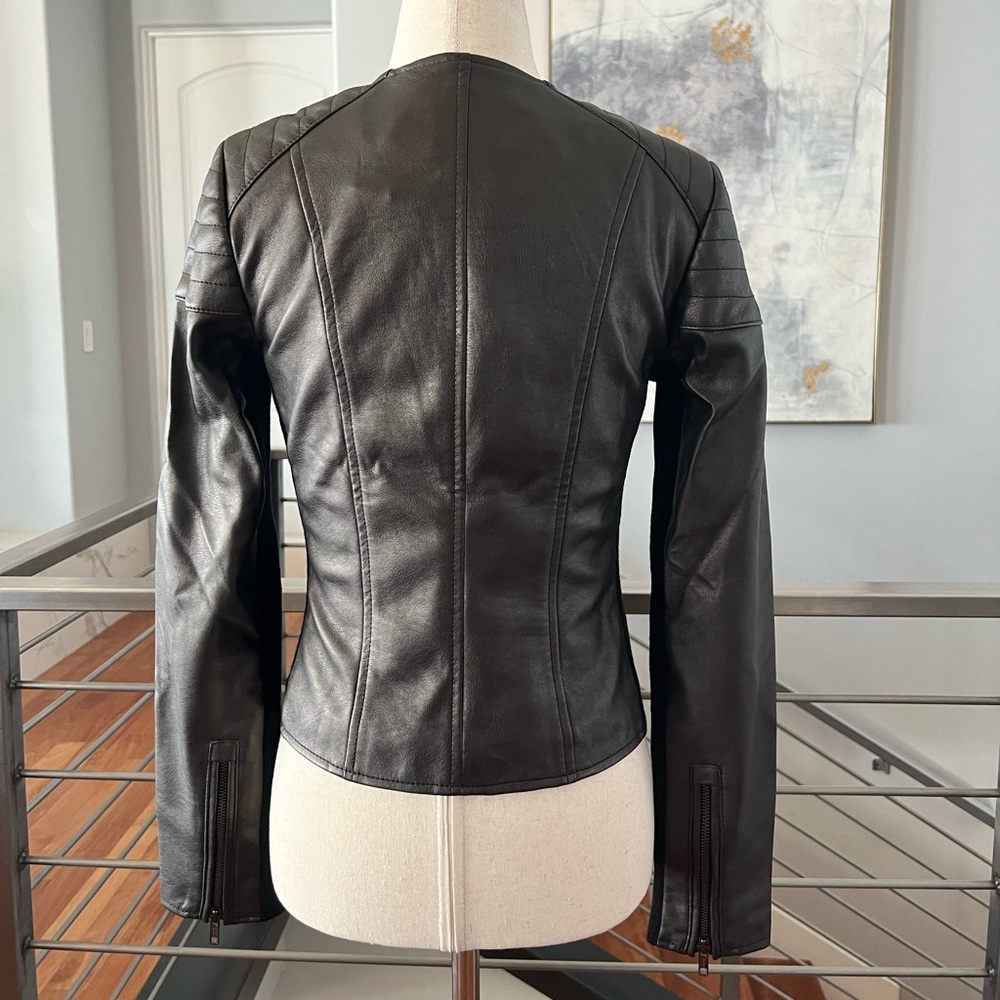 Bailey 44 Gunmetal Knox Faux Leather Jacket, Size 0 - Picture 3 of 15